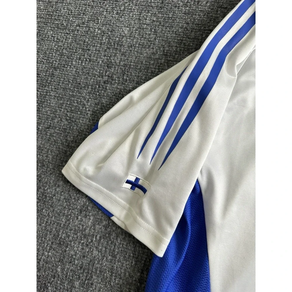 Mens Adidas Finland Sami Hyypiä #4 Home Soccer Jersey 2004, Size M